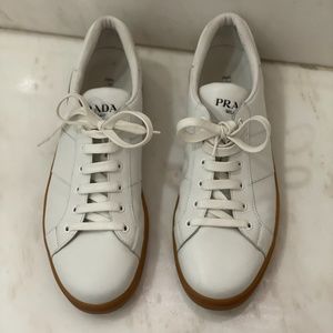 Prada men’s white sneakers size 10.5